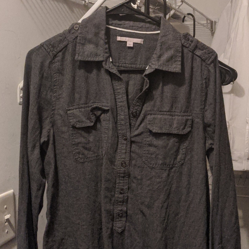Grey button down dress